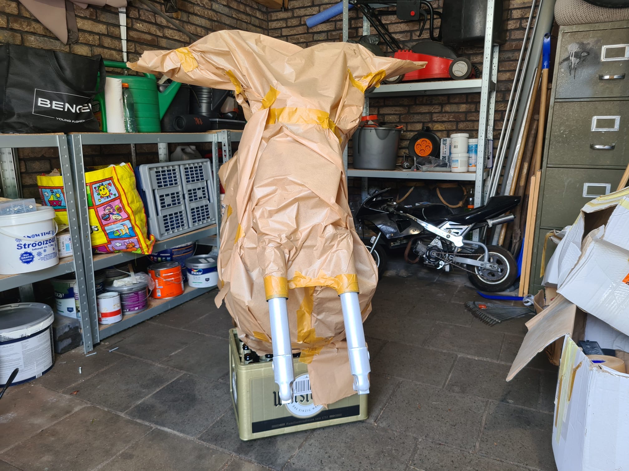 Na – Piaggio zip voorvork zwart gespoten